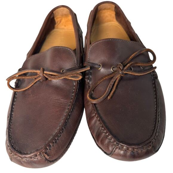Cole Haan Grant Canoe Camp Moc Mens Sz 8 M Slip On Loafer Moro Brown Leather EUC - Picture 1 of 16